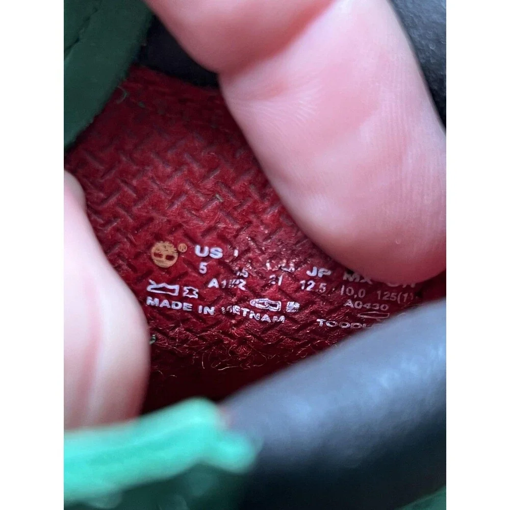Timberland Boots Toddler Boys Size 5 Green Nubuck Lace Up Hiking Bootie